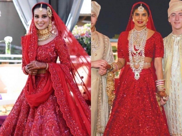 Twitter is speculating Iqra Aziz s wedding dress is a copy cat of Priyanka Chopra s Deemas Fashion Blog Bridal Wears Nikah Dresses Maxi Pishwas