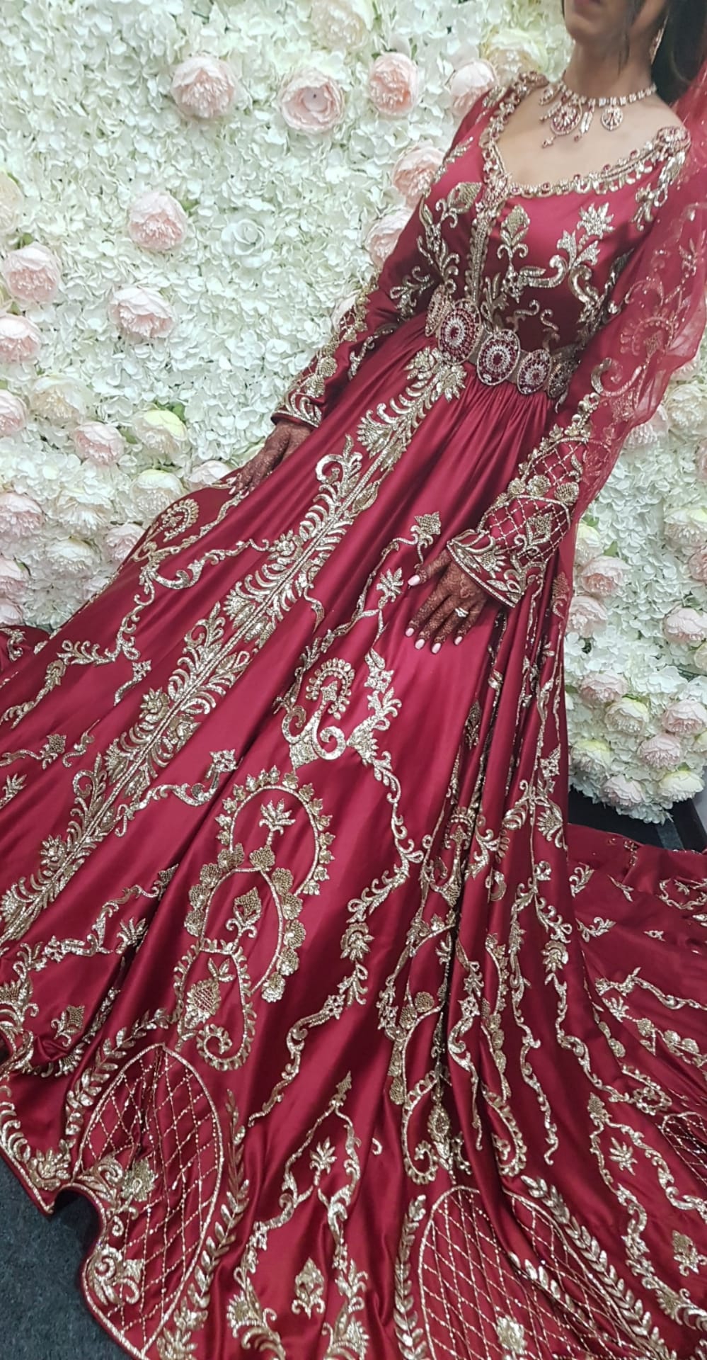 Side pose of Wedding dress for brides of Morocco